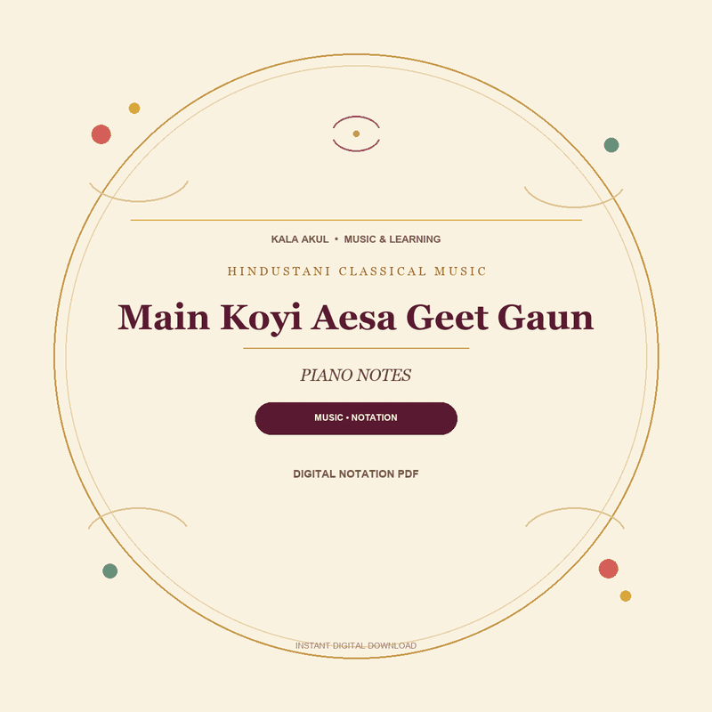 Main Koi Aisa Geet Gaoon song notation PDF cover